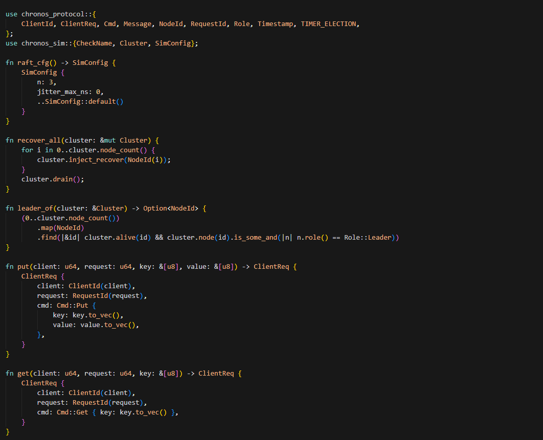 Chronos Raft simulation protocol in Rust